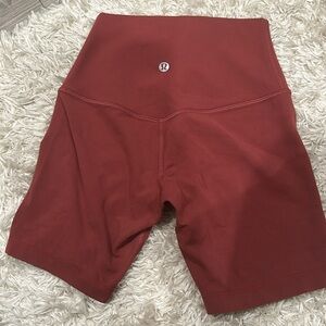 Lululemon align Biker Shorts Size 2 Burgundy